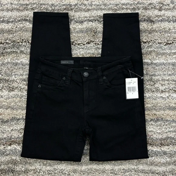 KUT From The Kloth Black Straight Leg Jeans Sz 0 NWT | KUT Straight Leg Jeans * - Picture 1 of 13